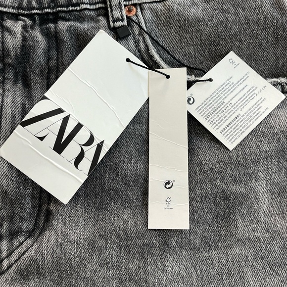 NWT ZARA the High Waisted Shorts in Arctic grey size 10 - Picture 6 of 9